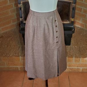 Vintage Light Brown Wool Pencil Skirt, Union Tags Made in USA